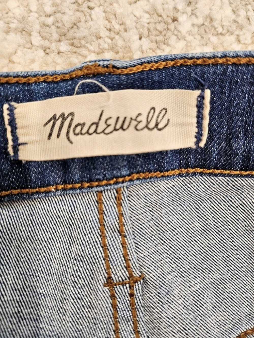 Madewell 10" High-Rise Skinny Distressed Skinny Jeans in Blue Waist 26 - Picture 6 of 9